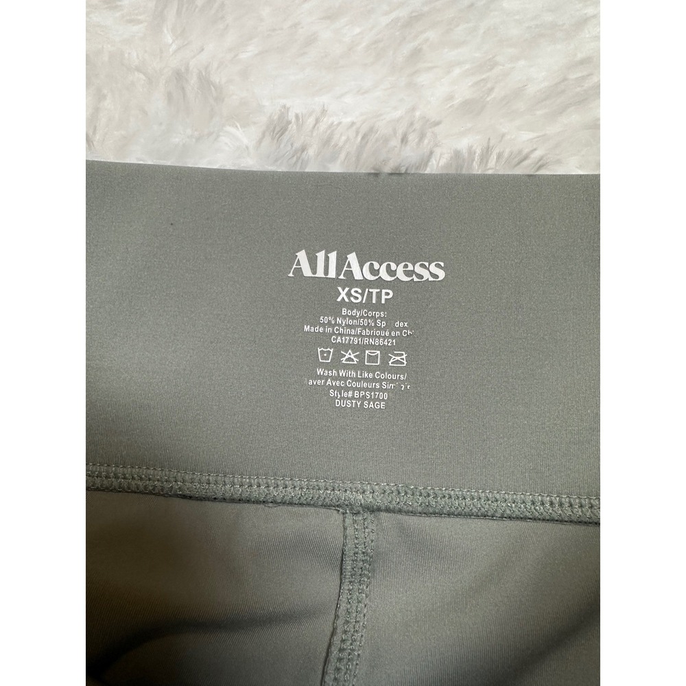 All Access Center‎ Stage Dusty Sage Green High Waist Athletic Leggings size XS - Picture 3 of 3